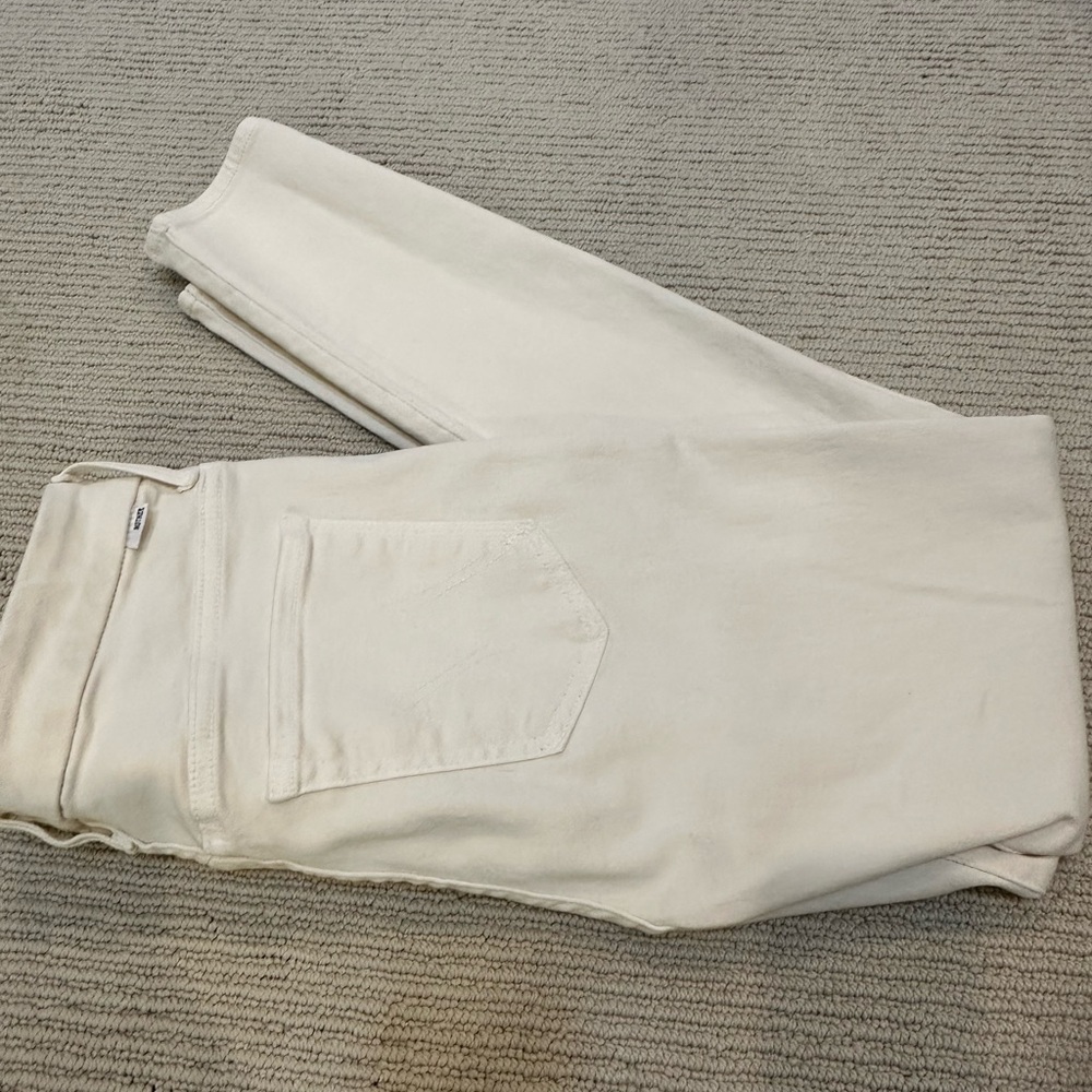 Mother Looker High waisted jeans cream color, size 29